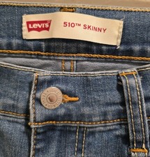 LEVI'S 510 SKINNY MEN'S Blue Jeans W28 L28 16REG MID-RISE MEDIUM STRETCH,Logo