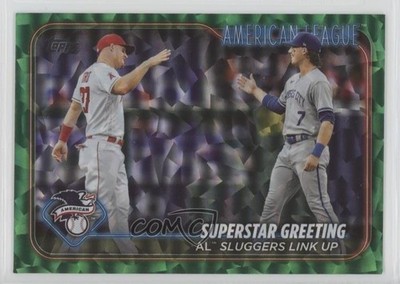 2024 Topps Series 2 Checklist Green Foil /499 Mike Trout Bobby Witt Jr #413 1g4g
