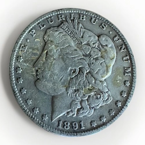 1891 Morgan Dollar VF Very Fine 90% Silver $1 US Coin Collectible