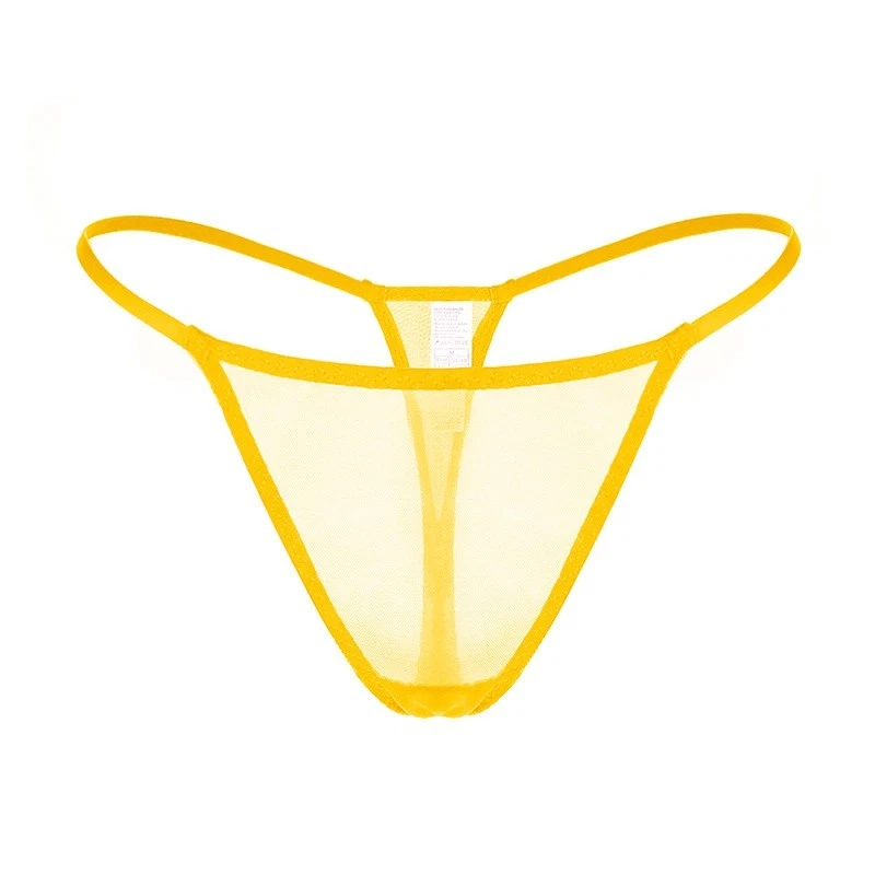 Paquete de 3 bragas de malla bikini ropa interior ligera sin rostro para mujer Foto 4 de 4