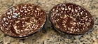Stangl Town & Country Brown Spongewear Cereal Bowls 5.5" Vintage X 2