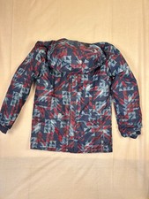 Columbia Interchange Kids Omni-Heat Hooded Geometric Jacket L Blue Red