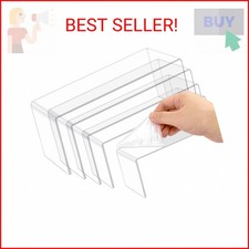 Thyores 5 Pcs Large Acrylic Risers, Clear Display Showcase Collectibles Display