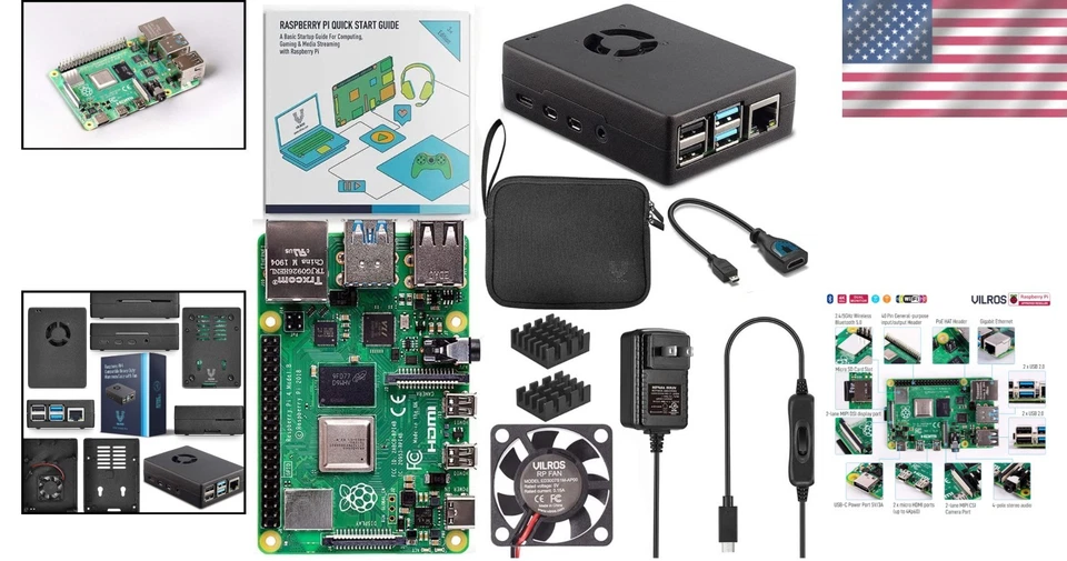 8GB Raspberry Pi 4 Starter Kit - Heavy-Duty Aluminum Case & Efficient Cooling - Image 2 of 4