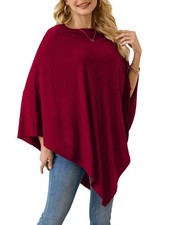 Women Versatile Poncho Tops Lightweight Wrap Scarf Spring Summer Fashion