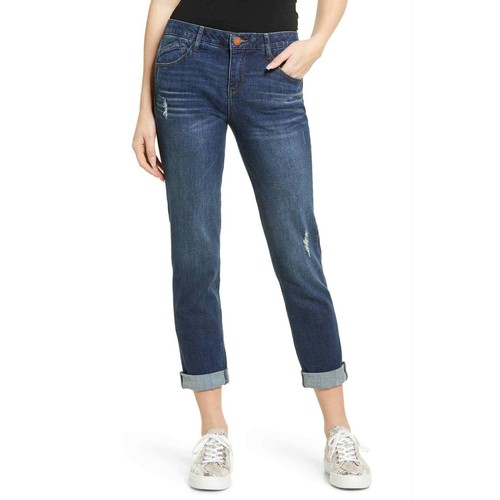 Pantalones de mezclilla Wit & Wisdom Ab-Solution Girlfriend desgastados con puños al tobillo talla 00 - Imagen 8 de 8