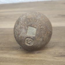 Vintage Cast Iron Shot Put Ball 12 lb Healthways - 1950s HTF