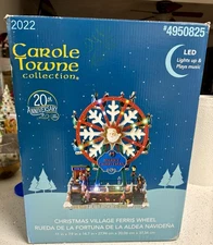 Carole Towne Musical Animated Lights Santa Ferris Wheel
