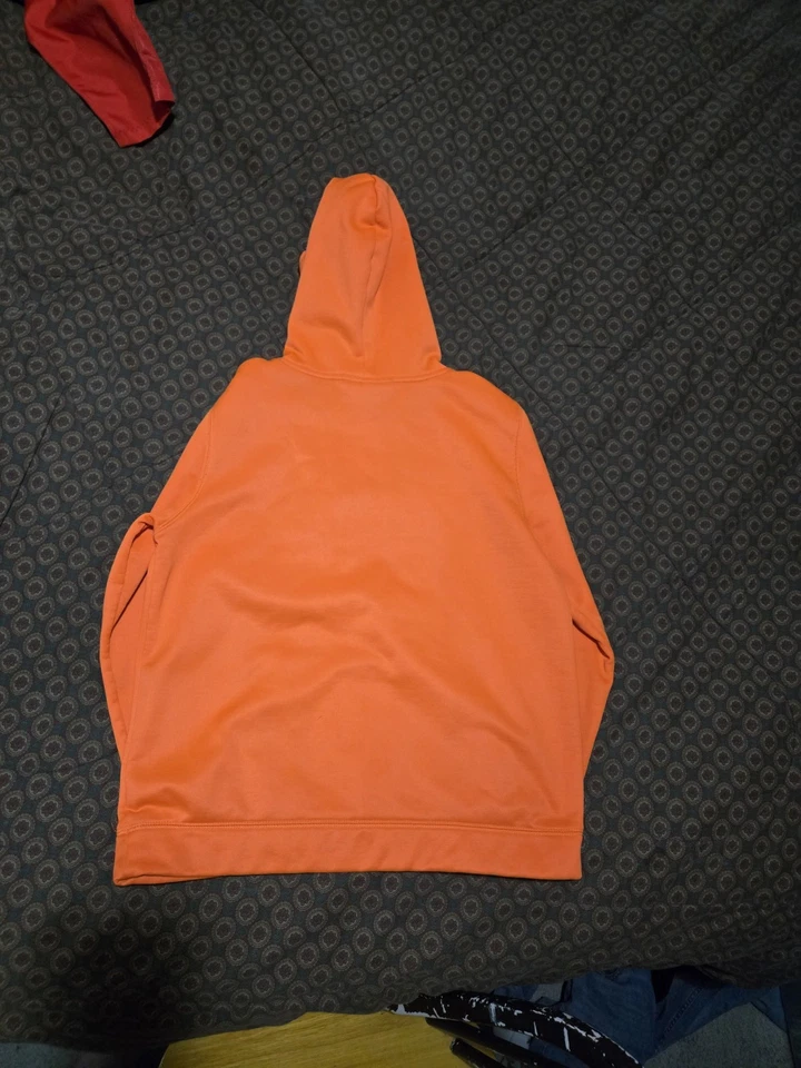 UNDER ARMOUR STORM 男孩 蓝色/橙色 套衫 连帽衫 YLG 青少年 大号 — 第 2/4 张图片