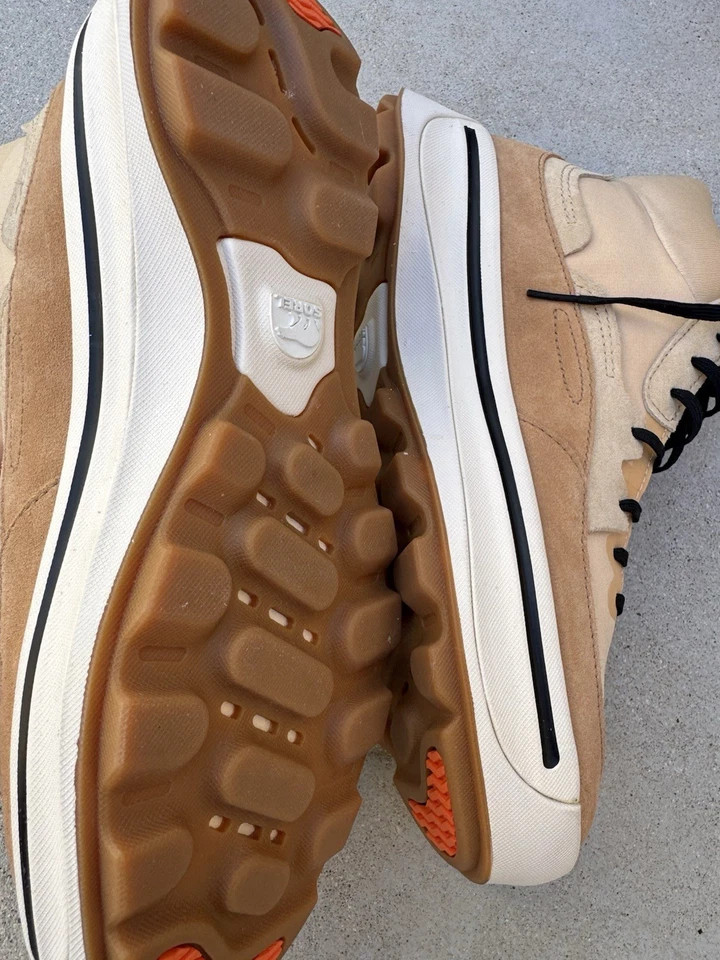 Sorel Mujer Zapatos Talla 11 ONA 503 Tenis Medio Cerámica Tiza Botas Gamuza Foto 3 de 4