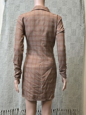 zara brown button up dress Zara Brown Flare Mini Dress