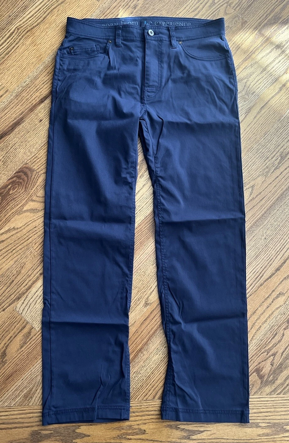 prAna Slim Fit Pants Fishing Hiking Outdoor Travel Men's Size 34/32 Blue