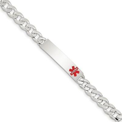 Platino Argento Sterling Id Medico Maglie Colegamento Bracciale Gratis Regalo