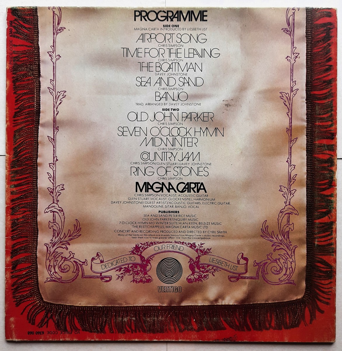 MAGNA CARTA☆In Concert UK Vertigo オリジナル｜CD・DVD・ブルーレイ