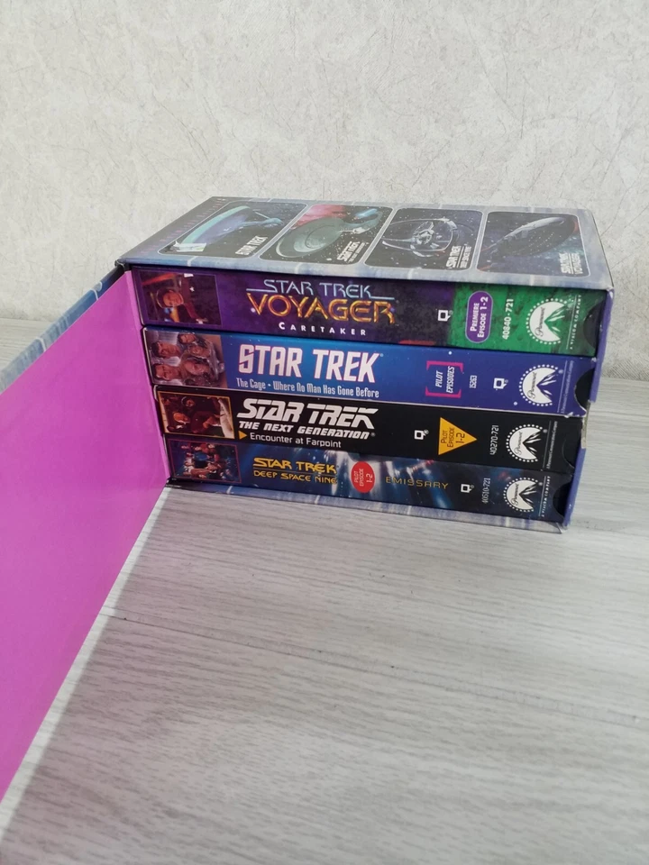 Star Trek - The Premiere Episodes (VHS,4-Tape Set) W4 set box - Image 4 of 4