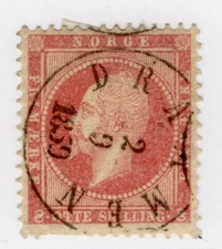 Norway Scott 5 Used - Attractive Cancel - 1859 - CV 65$