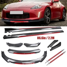 Front Bumper Lip Spoiler Side Skirt Carbon Fiber For Hyundai Veloster Body Kit