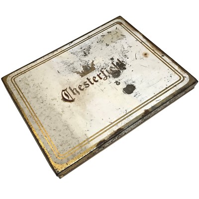 Vintage Chesterfield, Tin Metal Cigarette Case