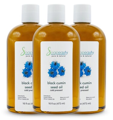 BLACK CUMIN SEED OIL RAW UNREFINED VIRGIN cold pressed natural 100% PURE