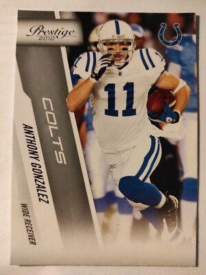 Trading Card Football NFL Anthony Gonzalez Indianapolis Colts 2010 Panini