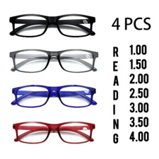 4Pair Anti-Blue Progressive Far And Near Dual-Use Reading Glasses High Hardness