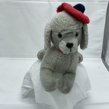 Vintage Dakin Paris Gray Poodle With Red Beret