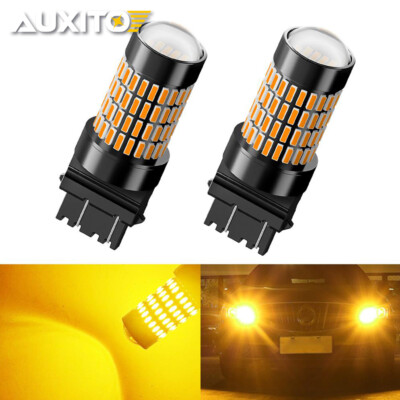 Aazon.co: AUXITO CANBUS 3157 LED Bulbs Aber Yellow With Built-in - Foto 2