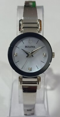 BULOVA WHITE MOTHER OF PEARL DIAL DIAMOND ACCENT  LADIES WATCH Prototype JMB-70