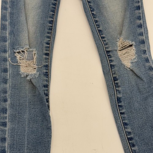 2 Pairs Kid’s Pants Girl’s Size 5 Distressed Denim Blue Jeans Light Wash Shiny - Picture 5 of 12