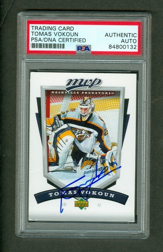 Tomas Vokoun 2006-07 Upper Deck MVP Card #167 Predator PSA/DNA Encased Autograph