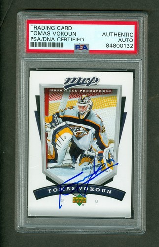 Carte MVP Tomas Vokoun 2006-07 Upper Deck #167 Predator PSA/ADN Autographe emballé - Photo 1/2