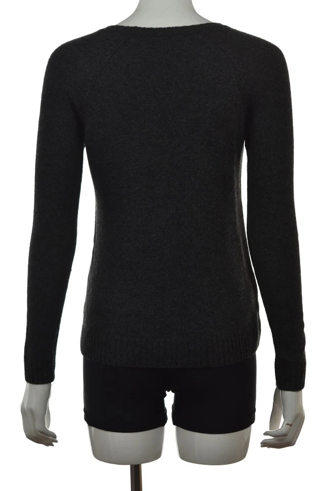 Suéter para mujer BCBGMAXAZRIA Nita talla XXS gris carbón cuello redondo manga larga Foto 2 de 4