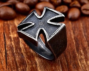 Rocker Ring Eisernes Kreuz Edelstahl Geburstet Gross Massiv Chopper Mc Re79 Ebay