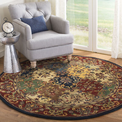 Safavieh Heritage MULTI / BURGUNDY 3'-6'' X 3'-6'' Round Area Rug - HG911A-4R