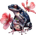 Mom Baby Frogs Rainforest Colourful Bedroom Wall Vinyl Sticker Decals w769