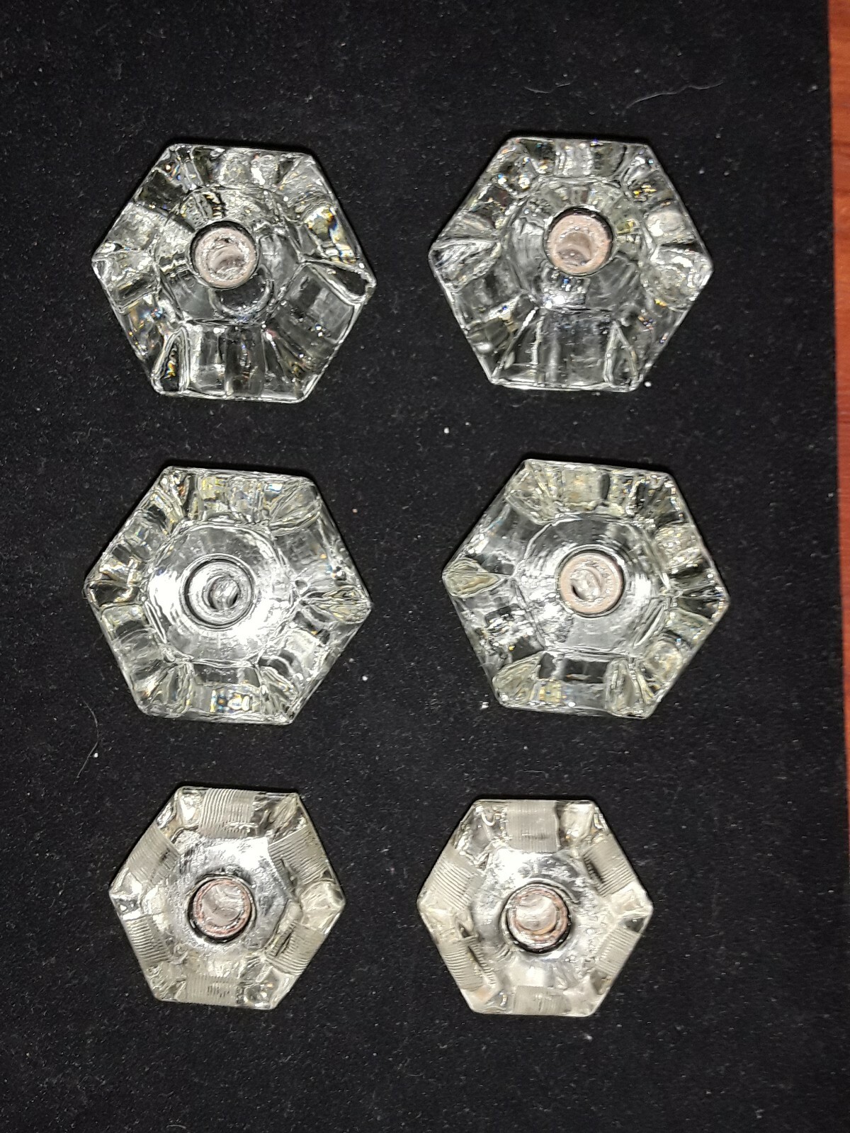 6 Antique Glass Drawer Pulls eBay