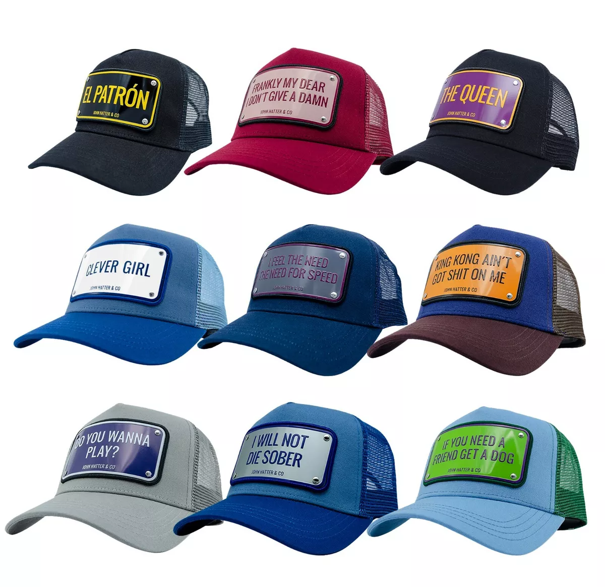 Men's John Hatter Catchphrase Quotes Mesh Baseball Cap Trucker Snapback Hat