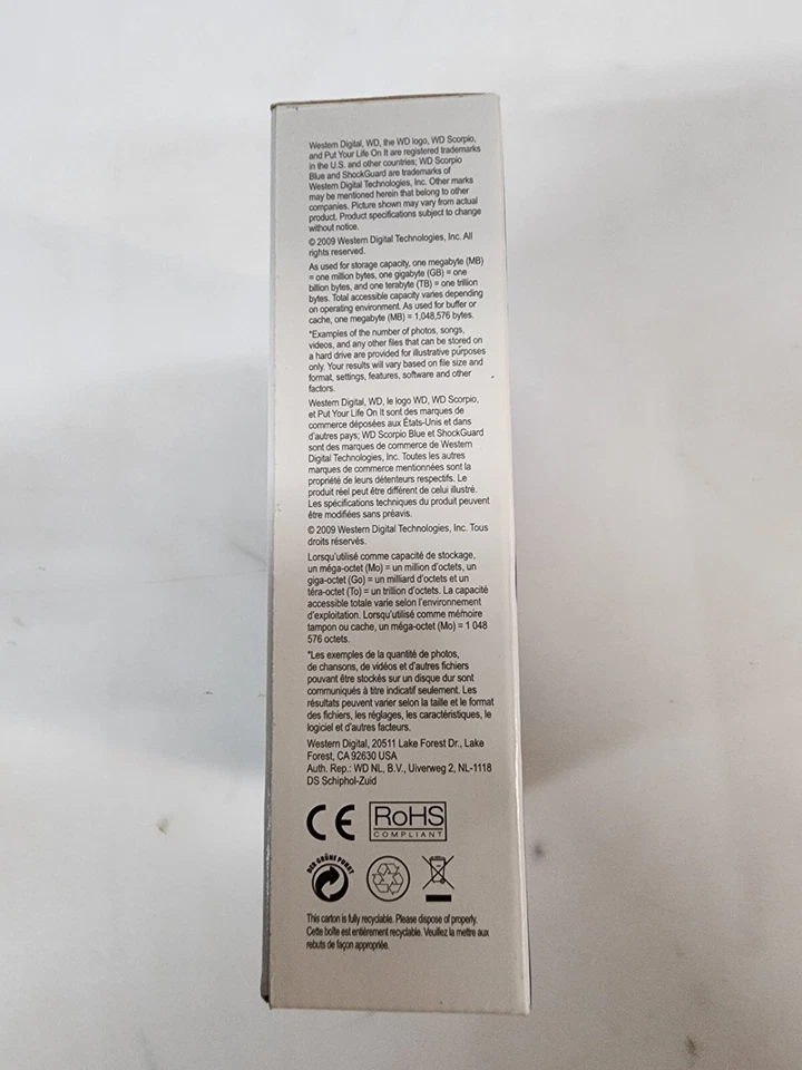 WD SCORPIO BLUE NEW 250GB 5.4K 8MB IDE 2.5'' WD2500BEVE WD2500BEVE-00A0HTO - Image 3 of 4