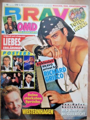BRAVO 16 - 1992 B Grieco OMD Right Said Fred Dave Gahan NKOTB J. Depp Nina Hagen