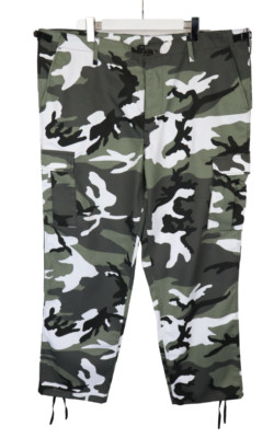 MIL-TEC Trousers Men's 4XL Button Fly Waist Buckles Camouflage Pattern Cargo