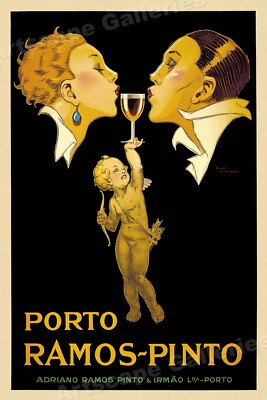''Porto Ramos-Pinto'' 1920s Vintage Port Liquor Wine Art Poster - 20x30