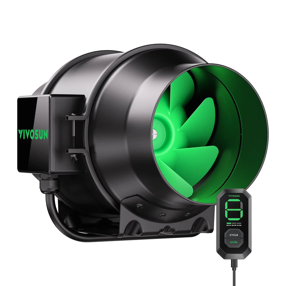 VIVOSUN AeroZesh G6 6-inch  388 CFM Inline Duct Fan with E12 Speed Controller - Image 2 of 4