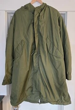 Vintage NOS M-1951 Fishtail Parka Shell w/ Liner Medium 1952 Silver Conmar Zip