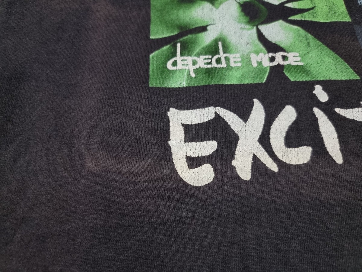 Vtg 2001 Depeche Mode Exciter World Tour Band T Shirt Size L faded 