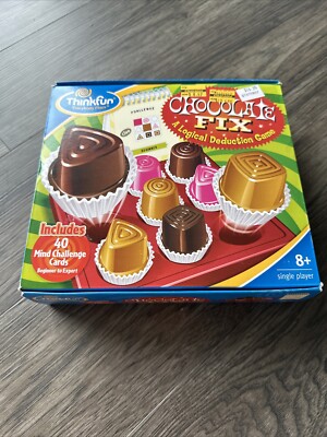 Chocolate Fix, A Logical Deduction Game ThinkFun 2008 Brain Puzzle 40 Challenges