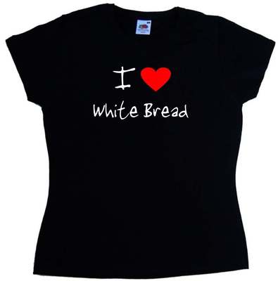 I Love Heart White Bread Damen T-Shirt