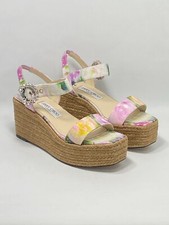 Jimmy Choo Crystal Embellished Wedges sandals size 37