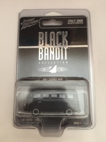 JOHNNY LIGHTNING BLACK BANDIT VW SAMBA BUS 2000 Made Diecast 1/64 Scale - Picture 7 of 7