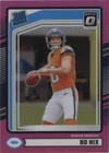2024 Panini Donruss - Rated Rookie Bo Nix #369 Optic Preview Pink Prizm (RC)