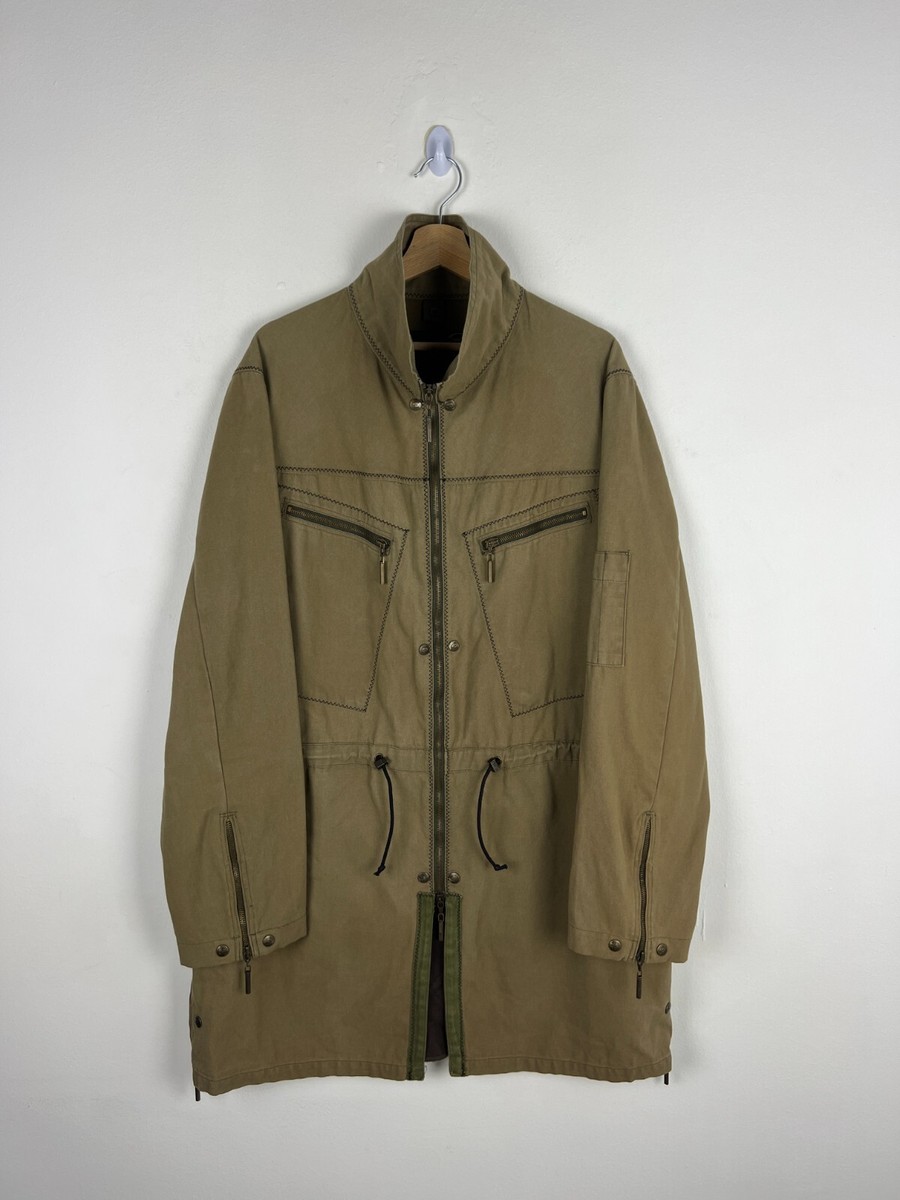 Just Cavalli Military Jacket Long Size 54 Olive Green Men's | eBay